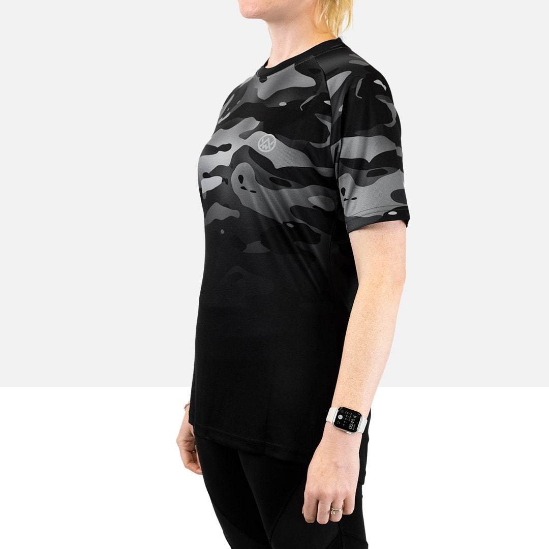 Stealth Digital Camo Short Sleeve MTB Jersey · Odyssey Activewear