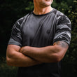 Load image into Gallery viewer, Dark Camo Short Sleeve MTB Jersey (Sleeves Only Design)
