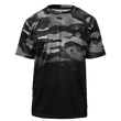 Load image into Gallery viewer, Odyssey Activewear Dark Camo T-shirt with a black and grey camouflage colour scheme