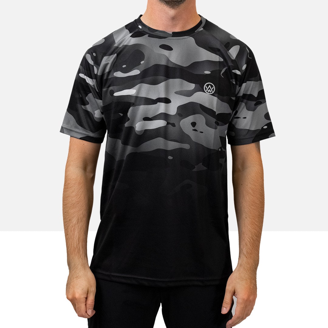 Moss Camouflage Short Sleeve Crewneck T-Shirt & Biker Shorts Set