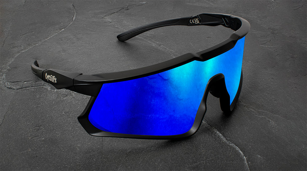 Odyssey Activewear Cyclops Sports Sunglasses with Ice Blue lens