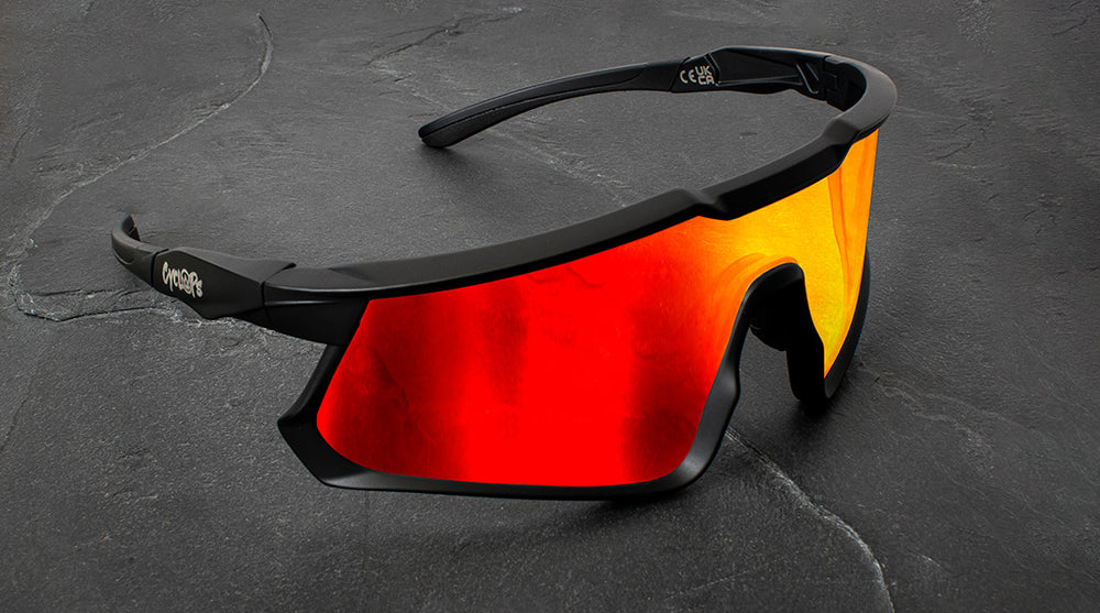 Odyssey Activewear Cyclops Sports Sunglasses with Lava Red lens