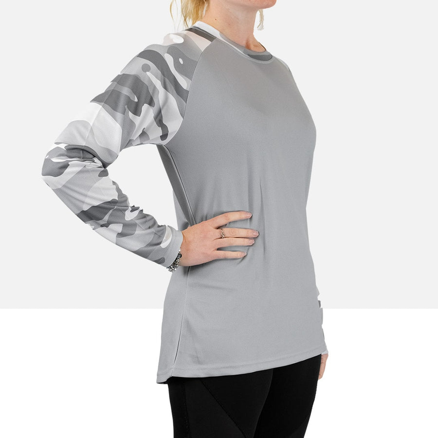 Women’s Arctic Camo Long Sleeve Jersey (Sleeves Only Design)