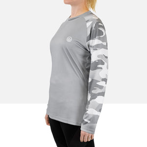 Women’s Arctic Camo Long Sleeve Performance Jersey (Sleeves Only Design)