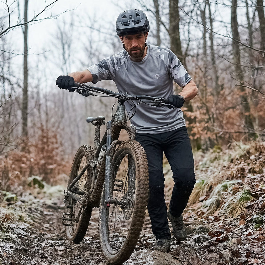 Arctic Camo Short Sleeve MTB Jersey (Sleeves Only Design