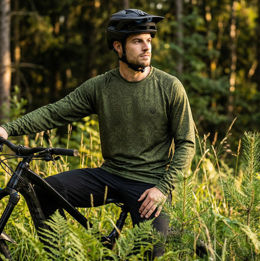 mountainbike oberteil Contour Forest Green MTB Jersey · Odyssey Activewear