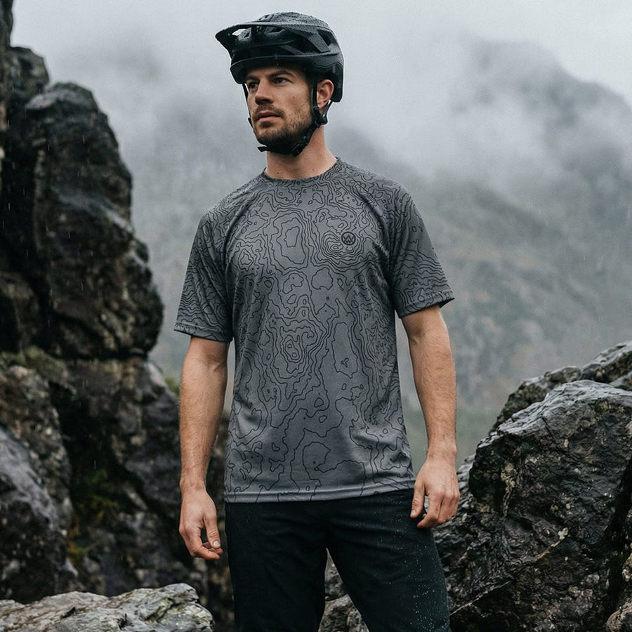 Contour Slate Short Sleeve Performance MTB Jersey · Odyssey Activewear