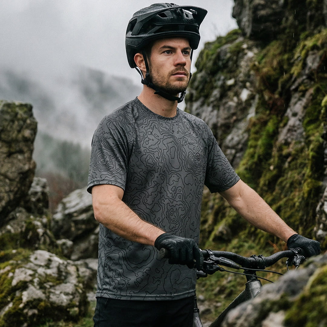 Cycling Gear Padded Mountain Bike Jersey Sponeed Padded Mountain Bike Jersey Cycling Jersey Sponeed Mens Set Short  Sleeve Biking Shirt Quick