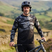 Dark Camo Long Sleeve Performance MTB Jersey