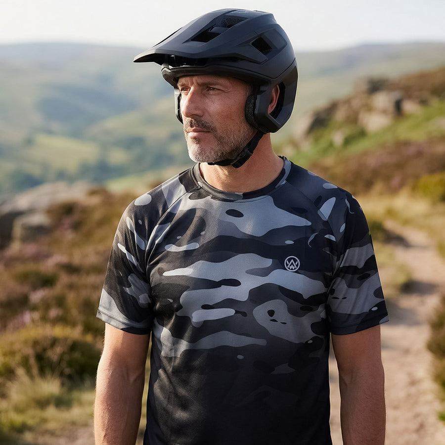 Dark Camo Short Sleeve MTB Jersey · Odyssey Activewear