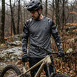 Load image into Gallery viewer, Dark Camo Long Sleeve MTB Jersey (Sleeves Only Design)
