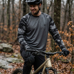 Dark Camo Long Sleeve MTB Jersey · Odyssey Activewear