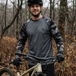 Load image into Gallery viewer, Dark Camo Long Sleeve MTB Jersey (Sleeves Only Design)
