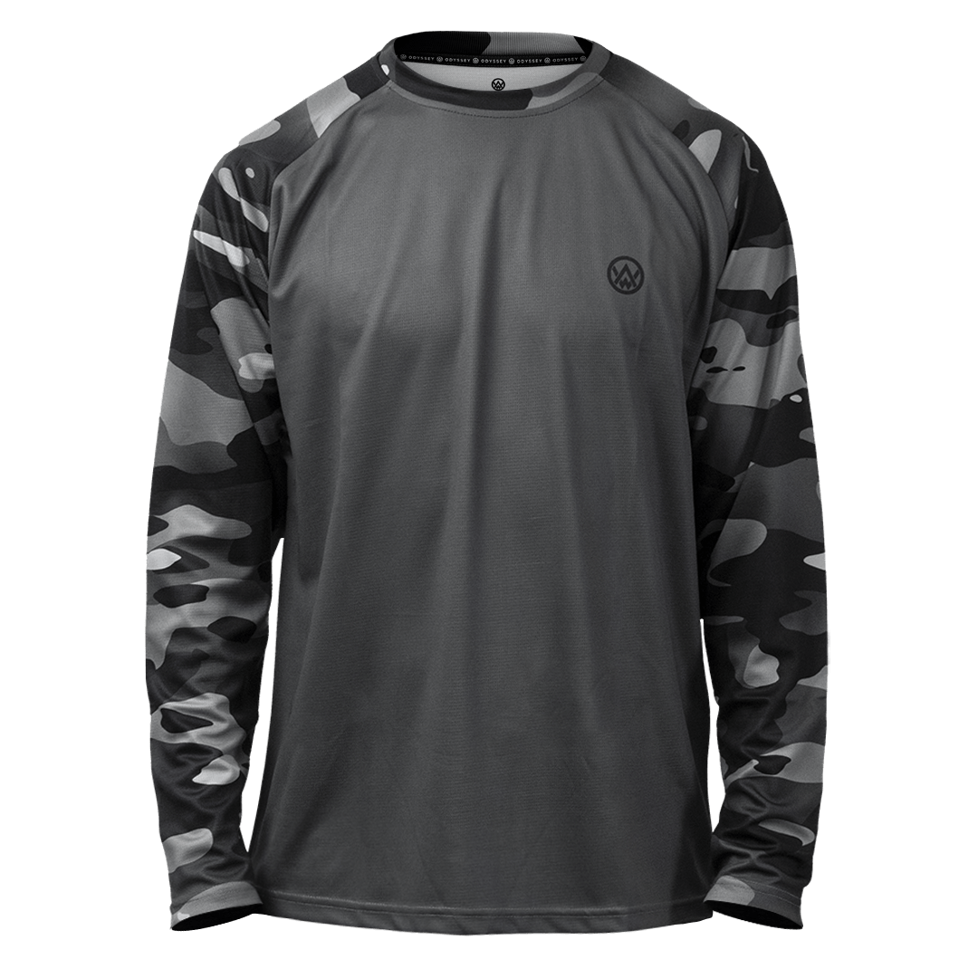 Dark Camo Long Sleeve MTB Jersey · Odyssey Activewear
