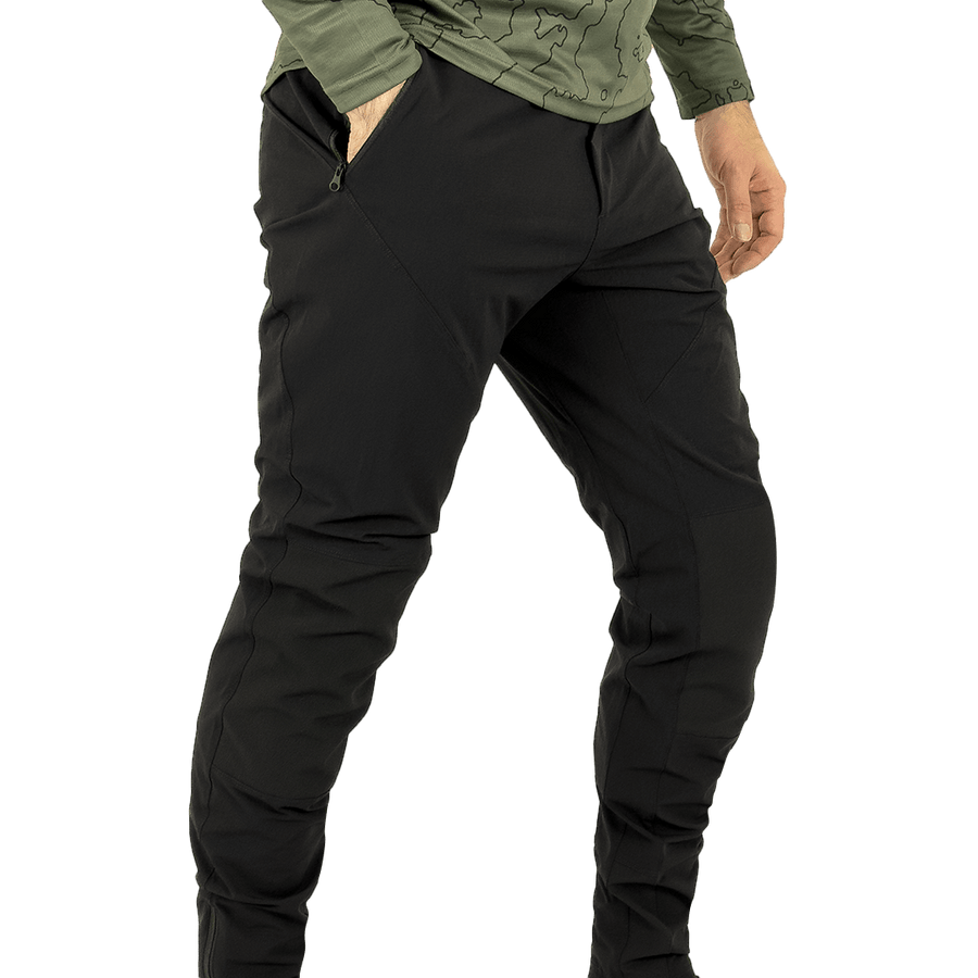 Model wearing Odyssey Activewear Shield Trousers with hand in pocket