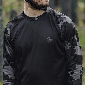 Stealth Digital Camo Long Sleeve MTB Jersey (Sleeves Only Design)