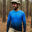 Load image into Gallery viewer, Triangulation Cobalt Long Sleeve MTB Jersey

