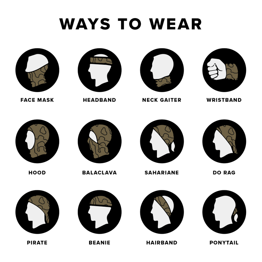 Ways to wear the Odyssey Activewear Multifunctional Neck Gaiter