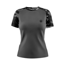 Women’s Dark Camo Short Sleeve Technical T-Shirt (Sleeves Only Design)