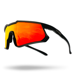 Odyssey Activewear Cyclops sports sunglasses with Lava Red lens