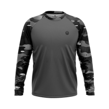 Dark Camo Long Sleeve Performance Jersey (Sleeves Only Design)