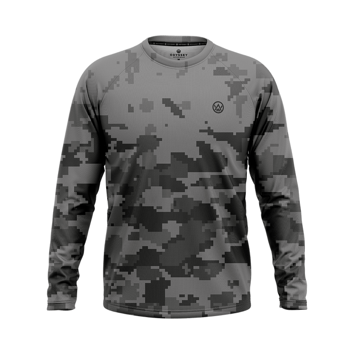 Odyssey Activewear Urban Digital Camo jersey with a grey pixel colour scheme