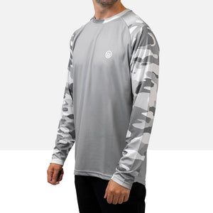 Side view of the Odyssey Activewear Arctic Camo jersey