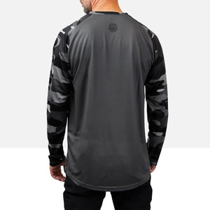 Dark Camo Long Sleeve Performance Jersey (Sleeves Only Design)
