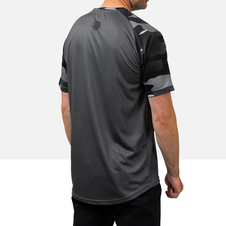 Dark Camo Short Sleeve Technical T-Shirt (Sleeves Only Design)