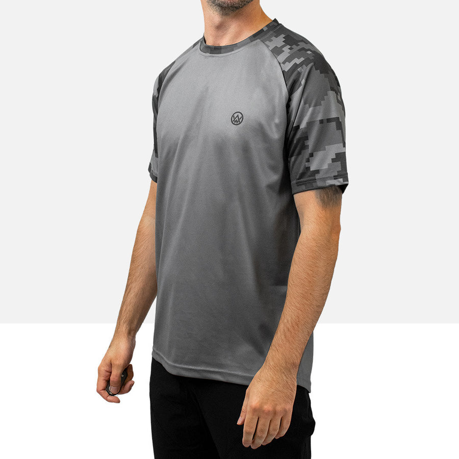 Urban Digital Camo Short Sleeve Technical T-Shirt (Sleeves Only Design)