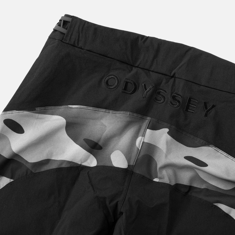 Rear shot of the Odyssey Activewear Camo Shield Shorts