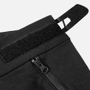 Detail shot of the velcro waist adjustment on the Odyssey Activewear Shield Shorts